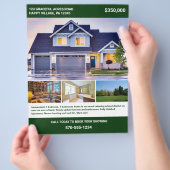 Vollständiges, zweiseitiges Haus zum Flyer mit Fot (Hand)