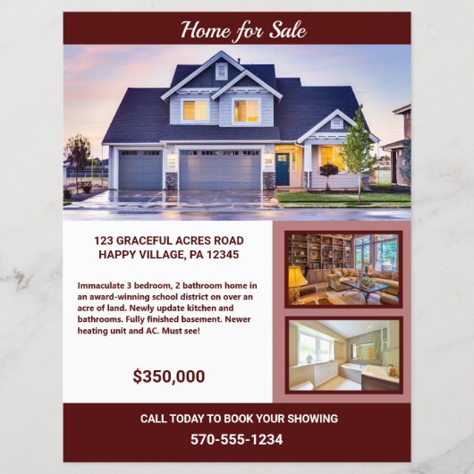 Vollständiges, zweiseitiges Haus zum Flyer mit Fot (Vorne)