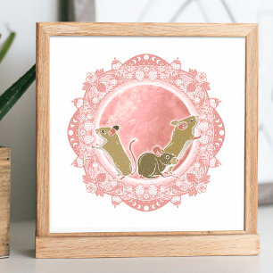 Vollstrawberry Moon June Moon Illustration Poster