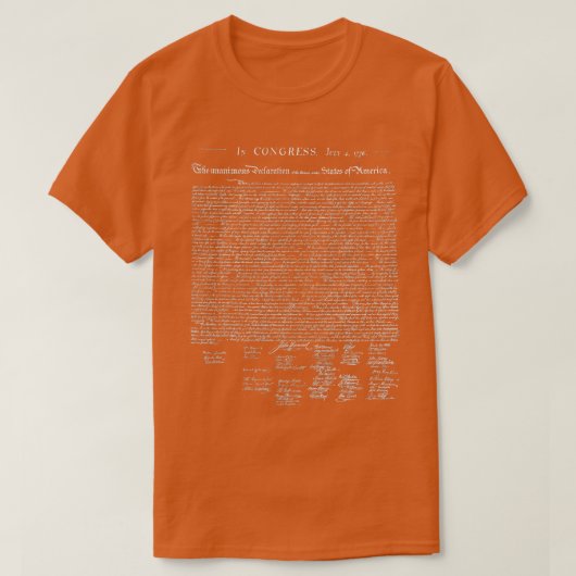 Volltext der Unabhängigkeitserklärung T-Shirt (Design vorne)