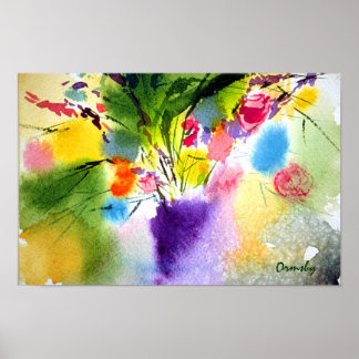 Vollvase mit lila Vase-Plakat Poster