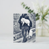 vollwertiger Output_c78 Schwarz-Weiß-Spitz Postkarte (Stehend Vorderseite)