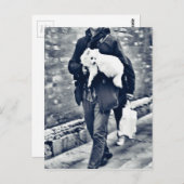 vollwertiger Output_c78 Schwarz-Weiß-Spitz Postkarte (Vorne/Hinten)