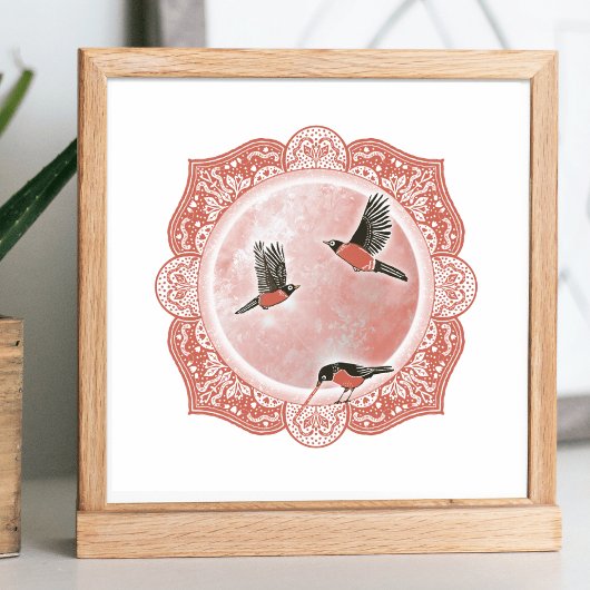 Vollwurmmoon | März Moon Illustration Poster