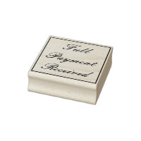 "Vollzahlungsempfänger" Briefmarke aus Kautschuk