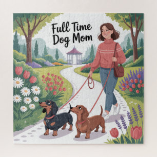 Vollzeit-Dachshund-Hundemama Puzzle