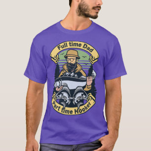 Vollzeit-Vater Teilzeit-Angler-Vater Vintage T-Shirt