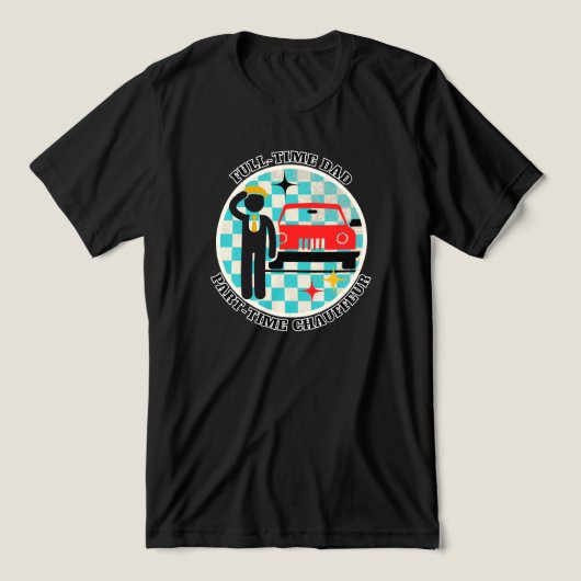 Vollzeit-Vater, Teilzeit-Chauffeur Tri-Blend Shirt (Design Vorderseite)