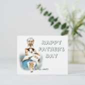 Vollzeitiger Vater-Tag CC0186 Postkarte (Stehend Vorderseite)
