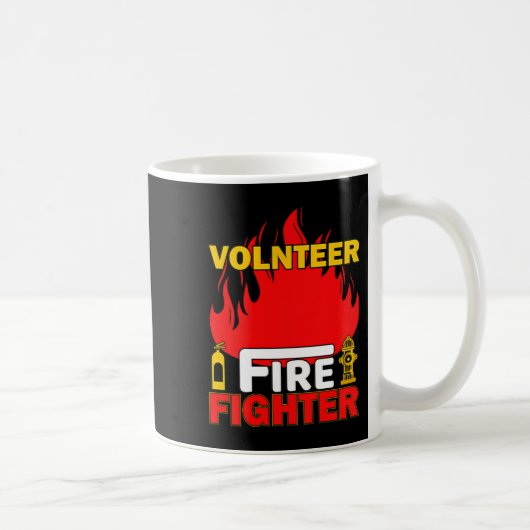 Volnteer Firefighter Fireman Gift Proud Firefighte Kaffeetasse (Rechts)