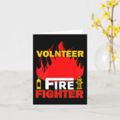 Volnteer Firefighter Fireman Gift Proud Firefighte Karte (Gelbe Blume)