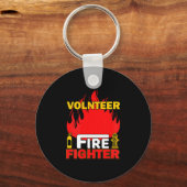 Volnteer Firefighter Fireman Gift Proud Firefighte Schlüsselanhänger (Vorderseite)
