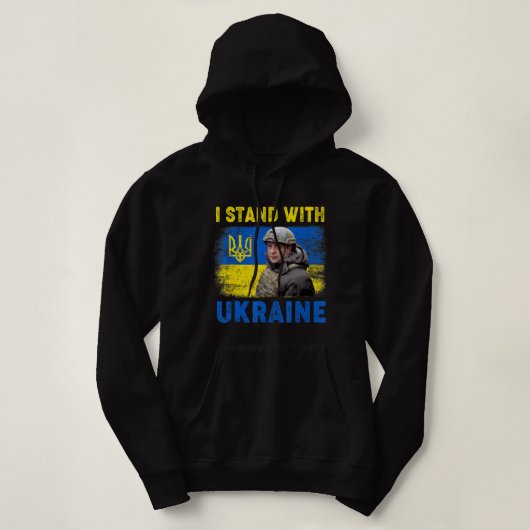 Volodymyr Zelensky I Stand mit der Ukraine Hoodie (Design vorne)
