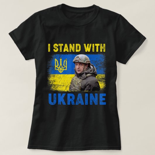 Volodymyr Zelensky I Stand mit der Ukraine  T-Shirt (Design vorne)