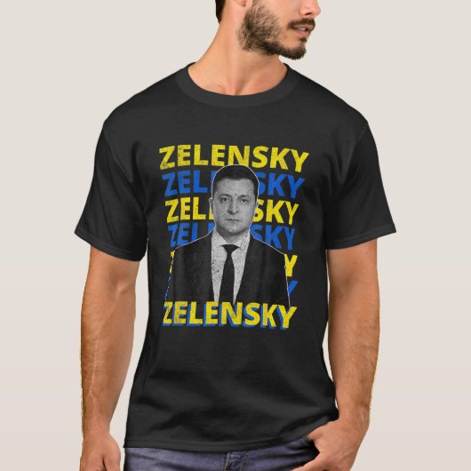 Volodymyr Zelensky Präsident der Ukraine unterstüt T-Shirt (Vorderseite)