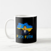 Volodymyr Zelensky Puck Futin Meme I Stand with UK Kaffeetasse (Links)