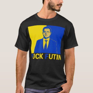 Volodymyr Zelensky Puck Futin Unterstützung Ukrain T-Shirt