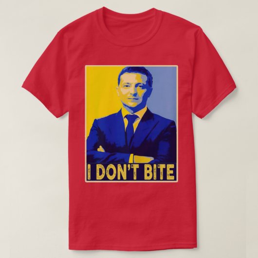 Volodymyr Zelensky sprechen mit mir Ich beiße nich T-Shirt (Design vorne)