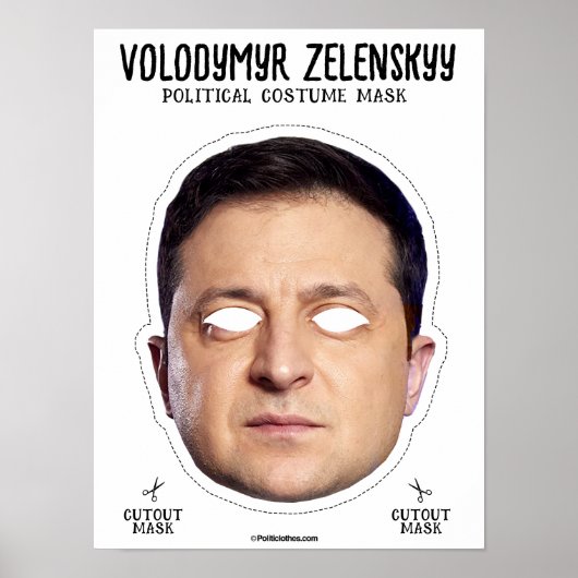 Volodymyr Zelenskyy Kostümmaske Poster (Vorne)