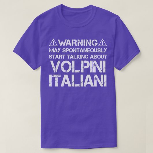 Volpino Italiano Warning T-Shirt (Design vorne)