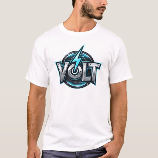 VOLT - Futuristisches Power-Inspiriert Logo T-Shirt (Vorderseite)