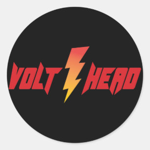 Volt Head - Blitz Runder Aufkleber