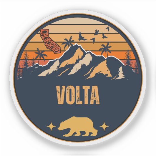 Volta, Kalifornien Aufkleber (Vorderseite)
