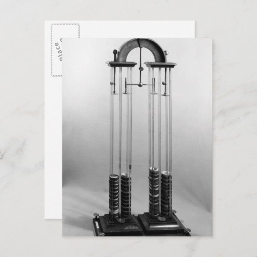 Voltaic pile made for Jacques Alexandre Charles Postkarte (Vorne/Hinten)