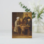 Voltaire beim Schach Postkarte (Stehend Vorderseite)