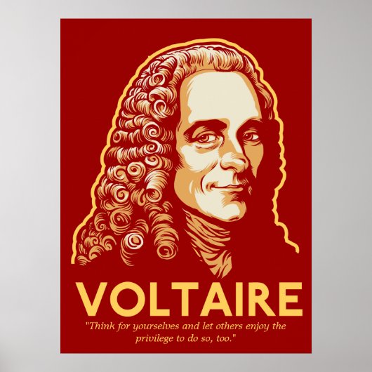 Voltaire Customizable Print Poster (Vorne)