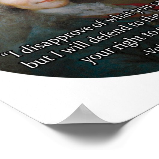 Voltaire Free Speech Poster (Ecke)