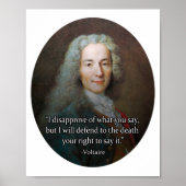 Voltaire Free Speech Poster (Vorne)