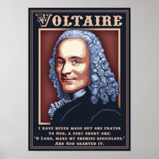 Voltaire - Gebet Poster
