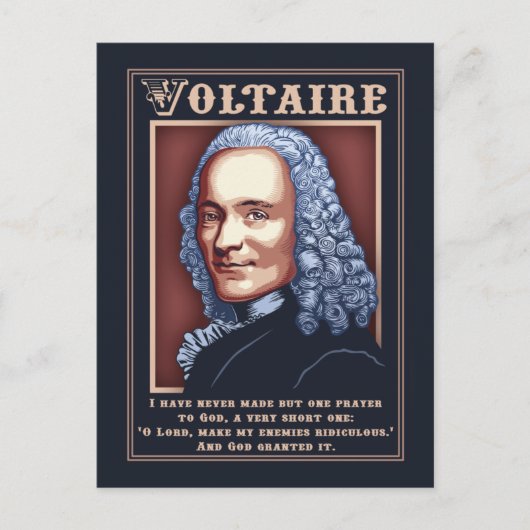 Voltaire - Gebet Postkarte (Vorderseite)
