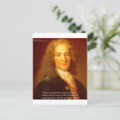 Voltaire Grund Zitat Geschenke T-Shirts & Karten (Stehend Vorderseite)