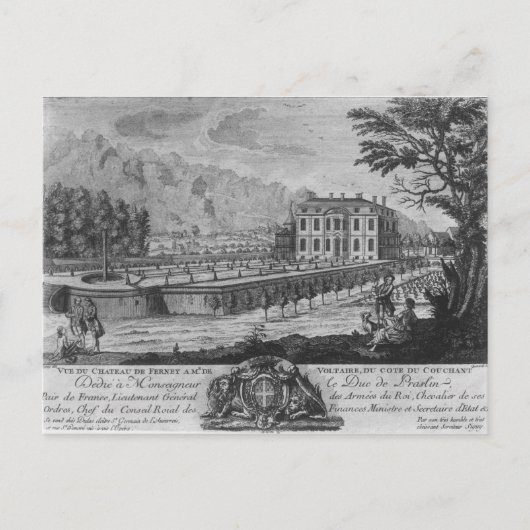 Voltaire-Haus in Ferney, Westseite Postkarte (Vorderseite)