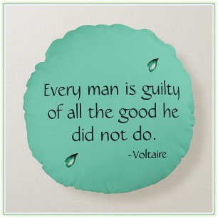 Voltaire Inspiration Rundes Kissen