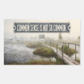 Voltaire inspirierendes Zitat "Gesunder Menschenve Rechteckiger Aufkleber (Vorderseite)