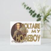 Voltaire ist mein Hausmann Postkarte (Stehend Vorderseite)