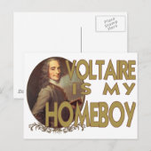 Voltaire ist mein Hausmann Postkarte (Vorne/Hinten)