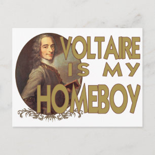 Voltaire ist mein Hausmann Postkarte