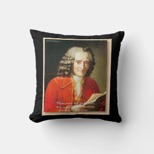 Voltaire "Making Enemies" Quote Rickshaw Throw Pil Kissen
