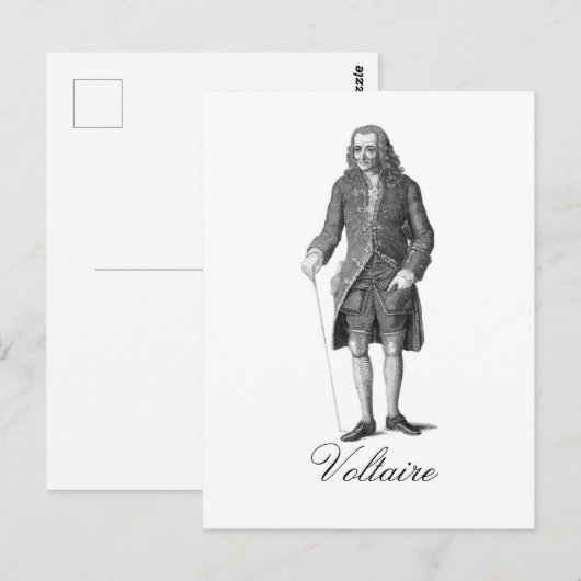 Voltaire Postkarte (Vorne/Hinten)