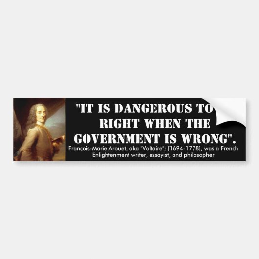 Voltaire_Quote _01 Autoaufkleber (Vorne)