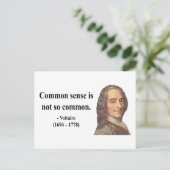 Voltaire Quote 3b Postkarte (Stehend Vorderseite)