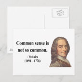 Voltaire Quote 3b Postkarte (Vorne/Hinten)