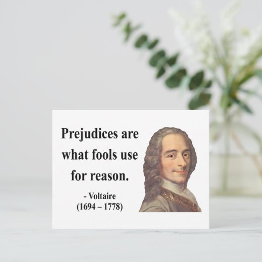 Voltaire Quote 4b Postkarte (Stehend Vorderseite)
