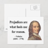Voltaire Quote 4b Postkarte (Vorne/Hinten)