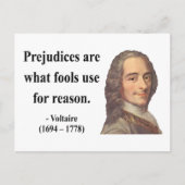 Voltaire Quote 4b Postkarte (Vorderseite)