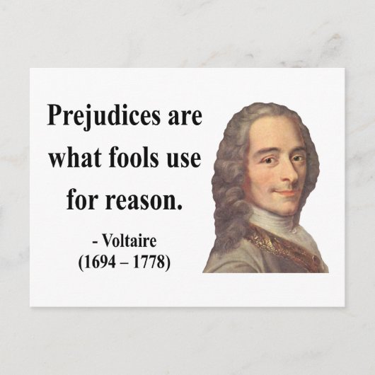 Voltaire Quote 4b Postkarte (Vorderseite)